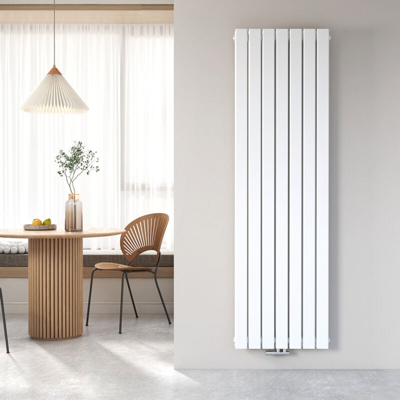 Radiateur eau chaude en acier Design Vertical Radiateur chauffage central blanc 180x54cm - Heilmetz