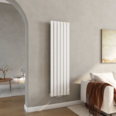 Heilmetz Radiatore Termosifone Singolo Strato Piatto Termosifoni ad Acqua Calda in Acciaio Verticale - Bianco 160x46cm 850W