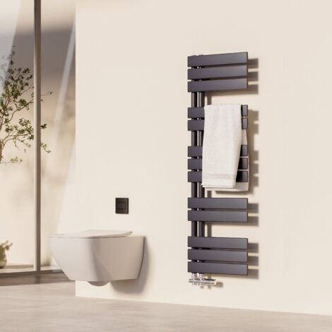 Heilmetz Sèche-Serviettes à Eau Chaude, radiateur sèche-Serviettes Plat, raccordement latéral pour sèche-Serviettes à Eau Chaude