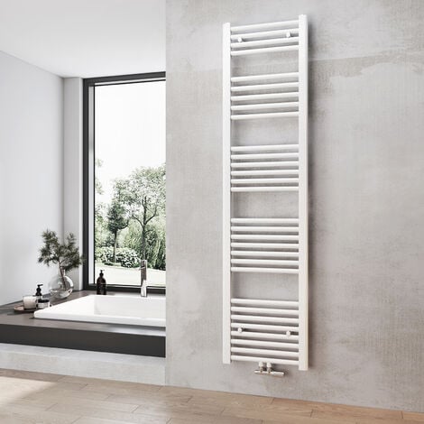 Heilmetz Sèche-Serviettes de plomberie, Radiateur Porte-Serviettes 160 x 40 cm Blanc 547W Seche Serviette eau Chaude