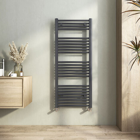 Heilmetz Straight Anthracite Heated Towel Rail Radiator 1600 × 500mm