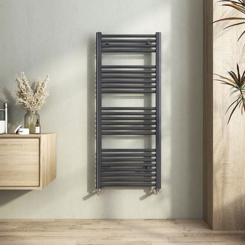 Image of Heilmetz - Straight Anthracite Heated Towel&hellip;