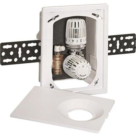 HEIMEIER Boîtier encastré Multibox Eclipse K-RTL avec vanne thermostatique et RTL, blanc RAL 9016, 9317-00.800