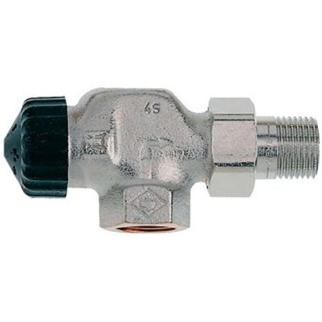 Heimeier robinet thermostatique de radiateur 1/2 angle droit acier inoxydable 1,85 avec h basse résistance