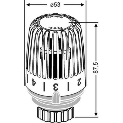 HEIMEIER RTL Thermostat-Kopf 0-50 Grd C für Thermostat-Ventilunterteile, 6510-00.500