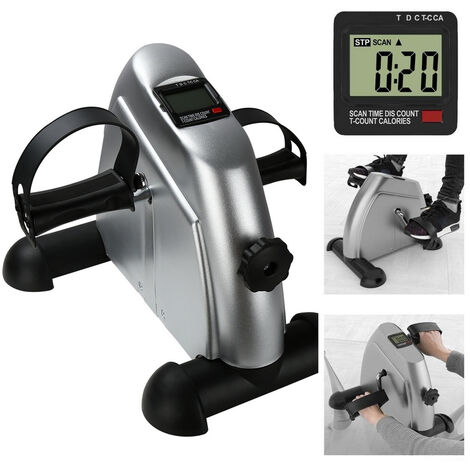 Heimtrainer Fitnessbike Fahrradtrainer Fitnessgerät Beintrainer Mini Bike LCD 
