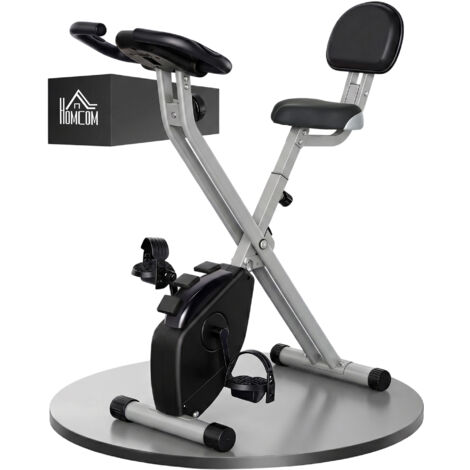 Heimtrainer Fahrradtrainer mit 8 stufig einstellbarem Magnetwiderstand höhenverstellbar Stahl Schwarz+Grau