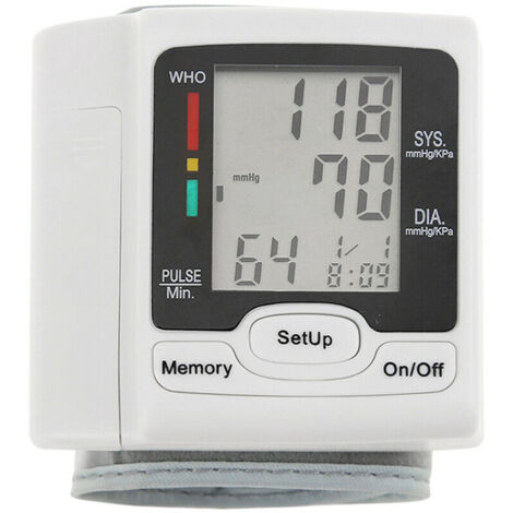 Heißer Verkauf - Automatisches Handgelenk-Blutdruckmessgerät, digitales LCD-Display, medizinischer Heimgebrauch zur Pulsmessung, von DEBUNS