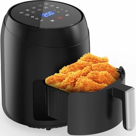 JOEAIS Heißluftfritteuse AirFryer Ohne Öl mit LED-Touchscreen Heizluft Frituese, 1200,00 W, Einstellbare Zeit-/Temperaturregelung für das Luftbraten, Braten