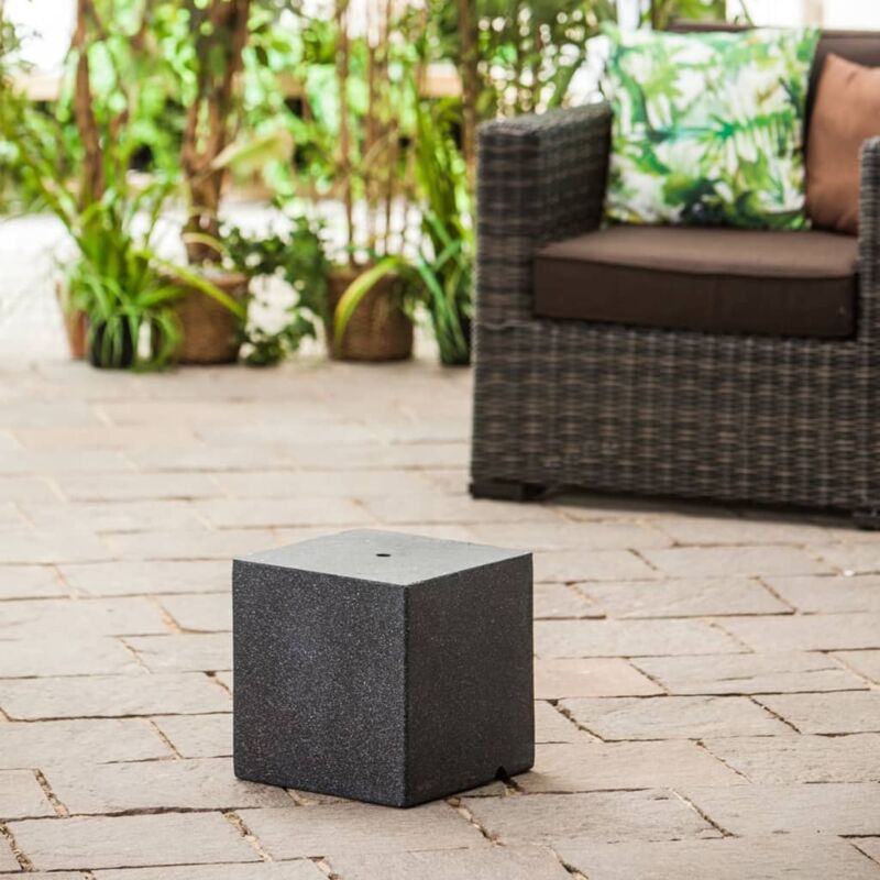 

Cubo para fuente de terraza negro 31x31x31 cm - Heissner