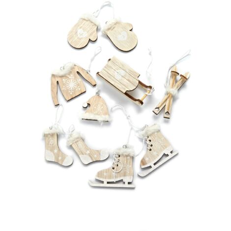 HEITMANN DECO Set di 6 decorazioni per albero di Natale, decorazione natalizia, 7 – 10 cm
