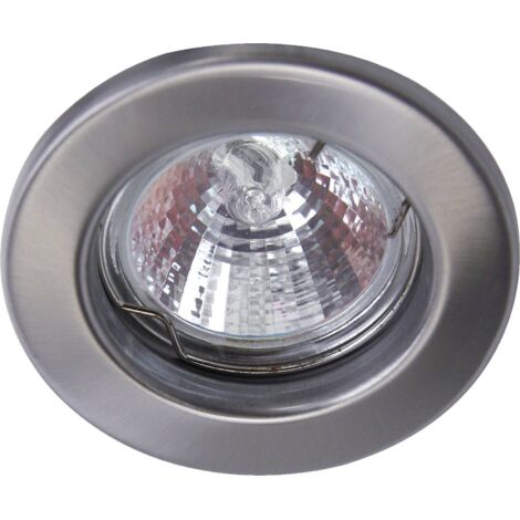 HEITRONIC 23550 E, PLAFONNIER, ACIER INOXYDABLE, 50 W, GU5.3, ARGENT, 0,5 CM