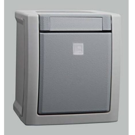 HEITRONIC 455908 VIKO FEUCHTRAUM-SCHALTERPROGRAMM WECHSELSCHALTER PACIFIC GRAU 90591063-DE, 230 V
