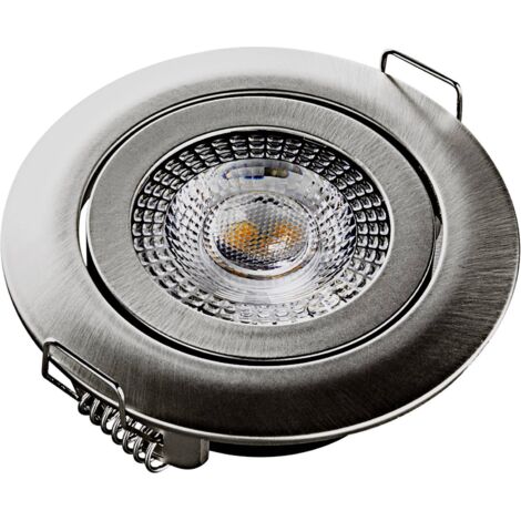 Heitronic 500666 DL7202 Luminaire à LED encastrable LED LED intégrée 5 W argent