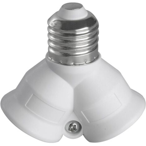 HEITRONIC ADATTATORE PORTALAMPADA E27 SU 2X E27 230 V 60 W
