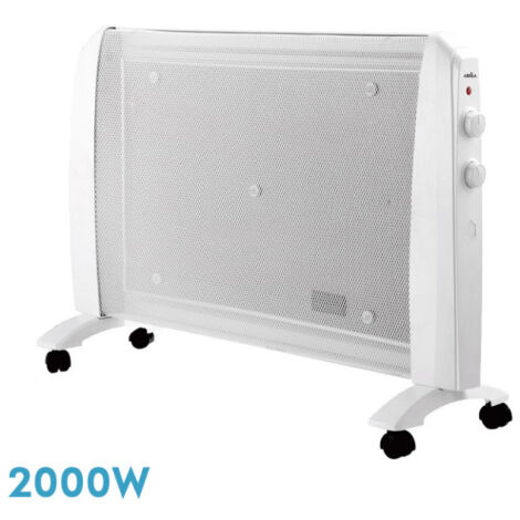 Heizkörper de mica 2000w 1Element weiß 2Leistungen Kippschutz, Räder, Thermostat reg.54x79x27cm