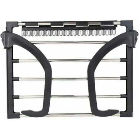 Heizkörper-Kleiderständer, Wäscheständer, Wäscheständer, tragbares Handtuch-Aufbewahrungsregal für den Innenbereich, rundes Rohr, kleine Größe (schwarz, 32–40 cm)  FLITI