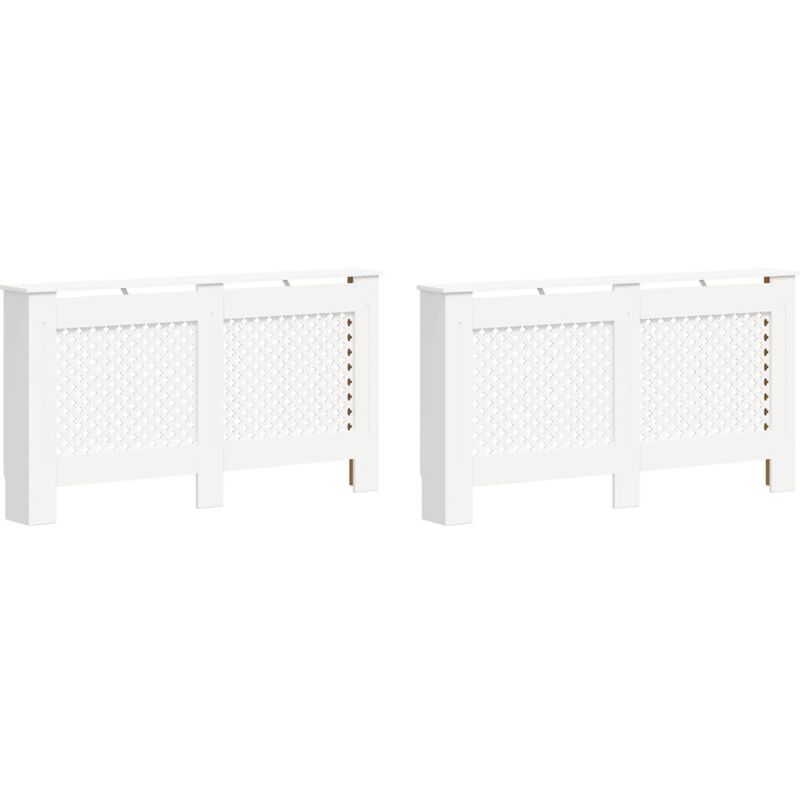 Vidaxl Heizkörperverkleidungen 2 Stk. Weiß 152 X 19 X 81, 5 Cm Mdf