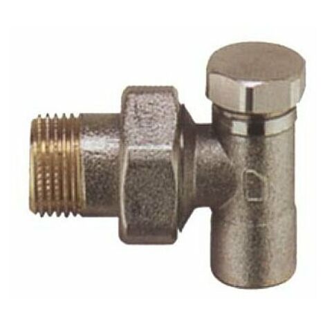 Heizkörperventil, Rücklaufverschraubung 1/2" x 15mm, messing, Durchgang