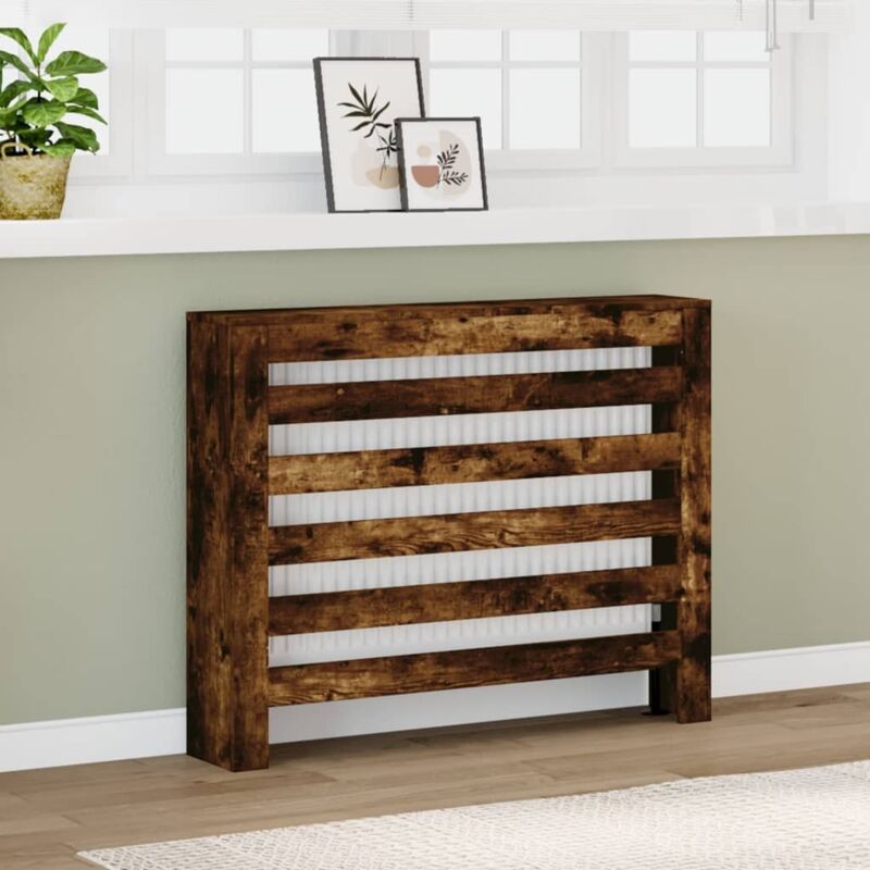 Heizkörperverkleidung Räuchereiche 104x20x82 Cm Holzwerkstoff Vidaxl