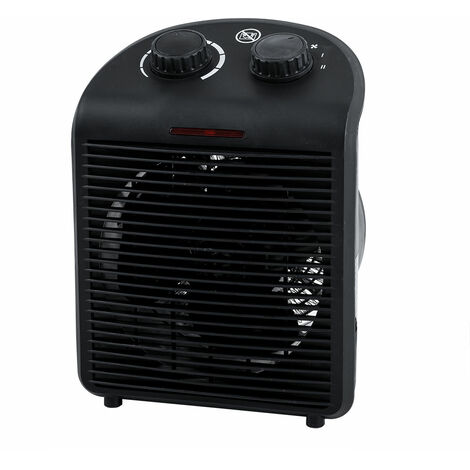Heizlüfter Elektroheizung 2 Stufen Heizgeräte Kaltluftfunktion regelbares Thermostat, Tragegriff, Überhitzungsschutz, BxH 19 x 25 cm