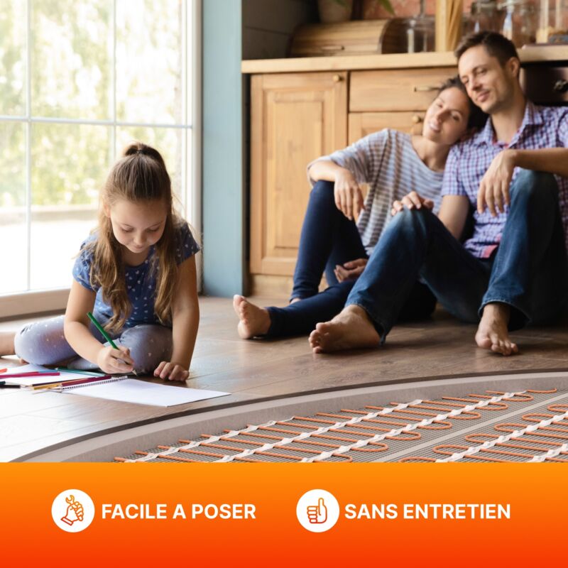 Heizmatte Warmon classic light 100 W/m² mit Thermostat s 100 Serie