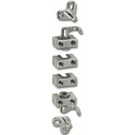 HEKNA Drehstangenschloss Zubehör-Set zum Aufschrauben ø 6 mm, vernickelt