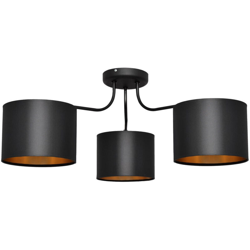 Helam - alba Plafonnier semi-encastré à plusieurs bras noir, or 65cm Helam - alba Plafonnier semi-encastré à plusieurs bras noir, or 65cm