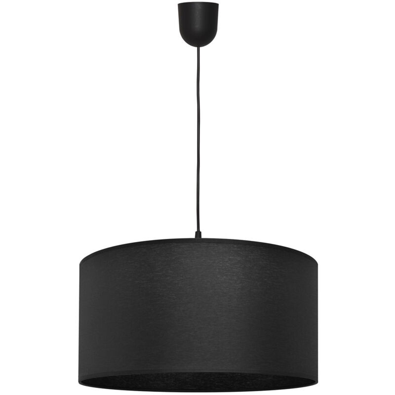 Alba Plafonnier Suspension Cylindrique Noir 40cm - Helam Alba Plafonnier Suspension Cylindrique Noir 40cm - Helam