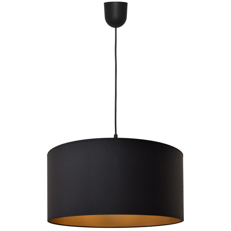 Helam - alba Plafonnier Suspension Cylindrique Noir, Or 40cm Helam - alba Plafonnier Suspension Cylindrique Noir, Or 40cm