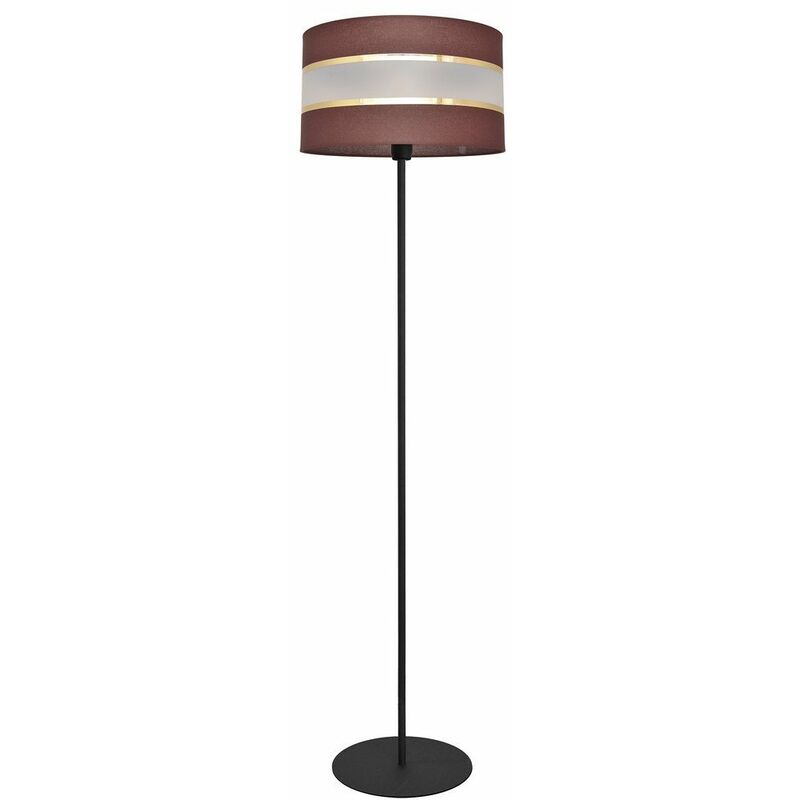 Helen Floor Lamp With Shade Brown, Gold, Black 35cm - Helam