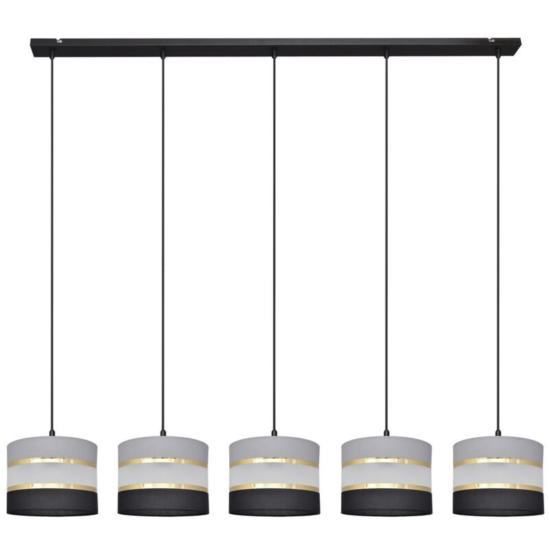 Helam - helen Plafonnier Straight Bar Suspension Noir, Or, Gris 115cm Helam - helen Plafonnier Straight Bar Suspension Noir, Or, Gris 115cm