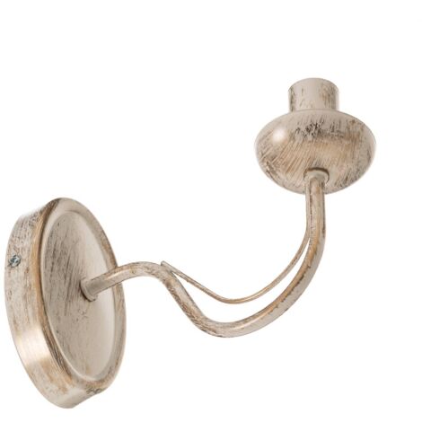 Helam MALBO Bougie Applique Murale Blanc, Or 26cm