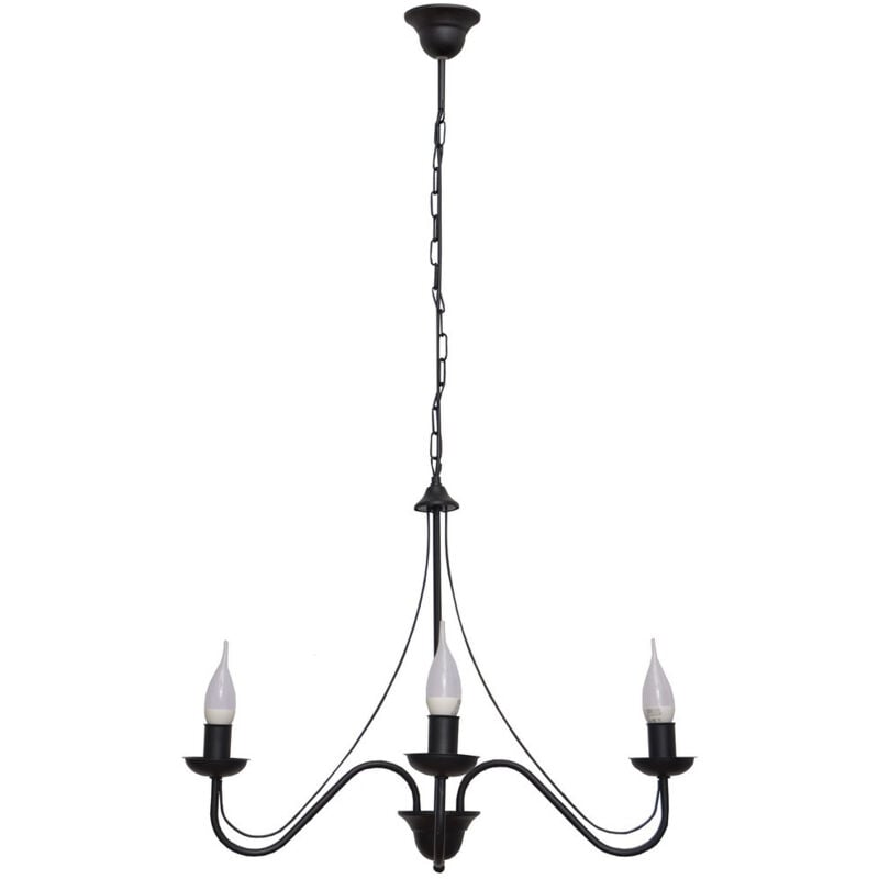 Helam Lighting - Helam malbo Plafonnier Suspendu Multi Bras Noir 60cm