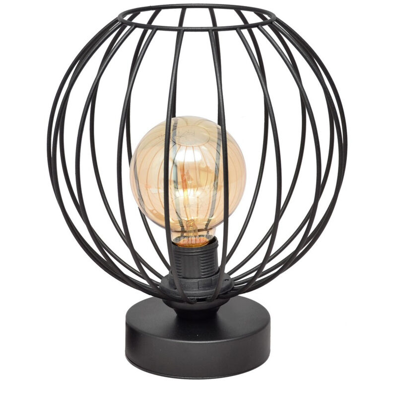 Helam - mercure Lampe à Poser Noir 24cm Helam - mercure Lampe à Poser Noir 24cm