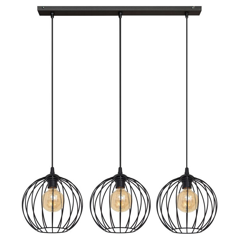 Helam MERCURE Plafonnier Barre Droite Noir 70cm Helam MERCURE Plafonnier Barre Droite Noir 70cm