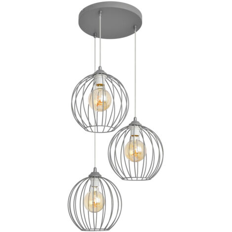 Helam MERCURE Plafonnier Cluster Gris 40cm