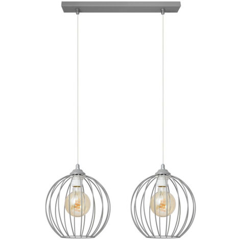 Helam MERCURE Plafonnier Straight Bar Gris 50cm
