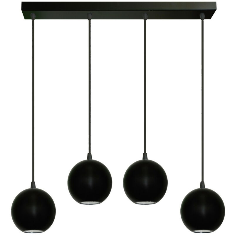 Midway Plafonnier Barre Droite Noir 60cm - Helam Midway Plafonnier Barre Droite Noir 60cm - Helam