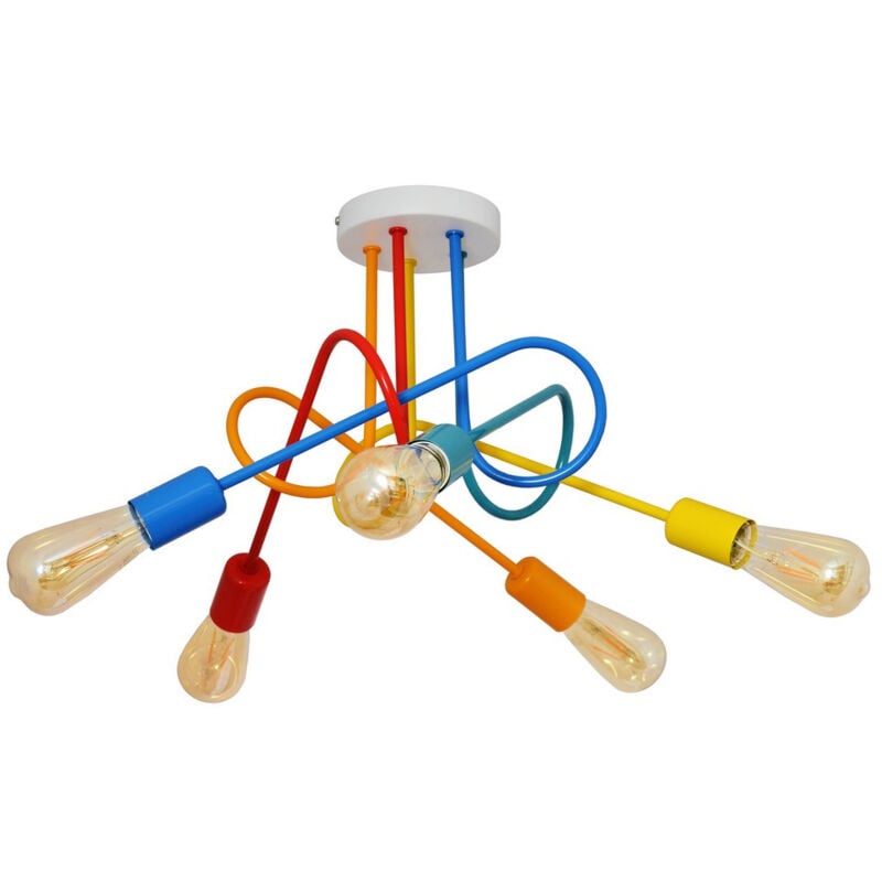 Helam - oxford Plafonnier semi-encastré multibras multicolore 50cm