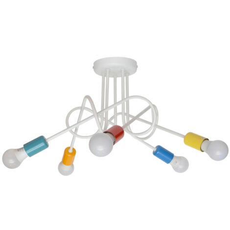 Helam OXFORD Plafonnier semi-encastré à bras multiples Blanc, Multicolore 50 cm