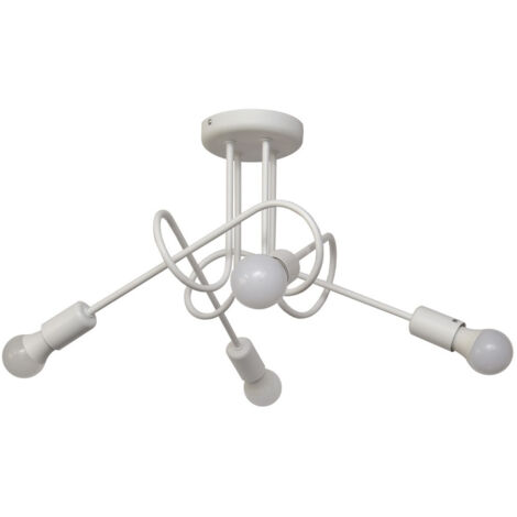 Helam OXFORD Plafonnier Semi-Encastré Multi Bras Blanc 44cm