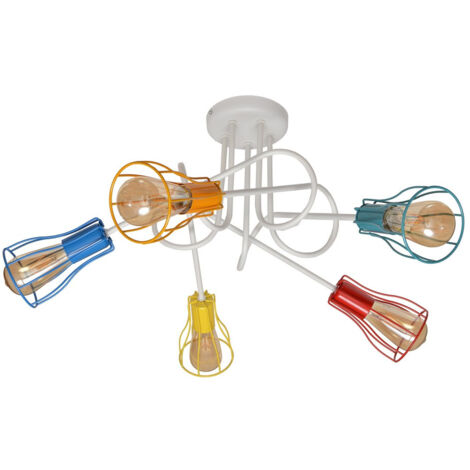Helam OXFORD Plafonnier Semi-Encastré Multi Bras Multicolore 64cm