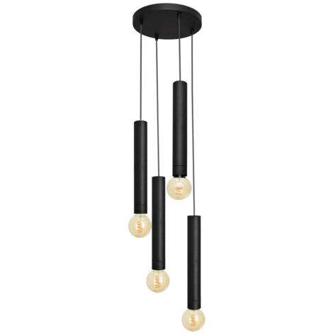 Helam TUBA Plafonnier Suspendu Cluster Noir 30cm