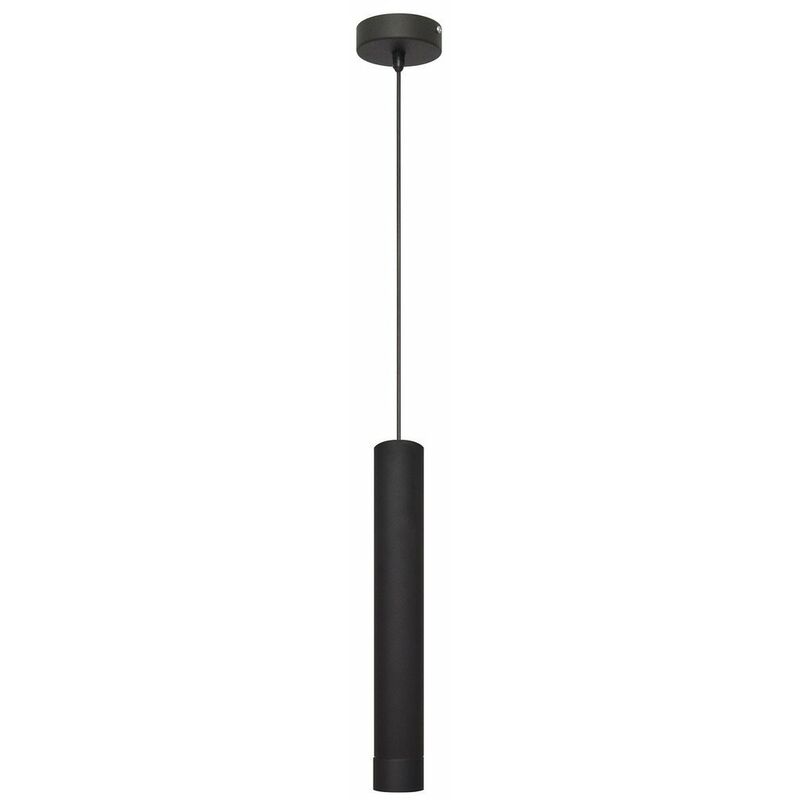 Helam - Tuba Slim Pendant Ceiling Light Black 10cm