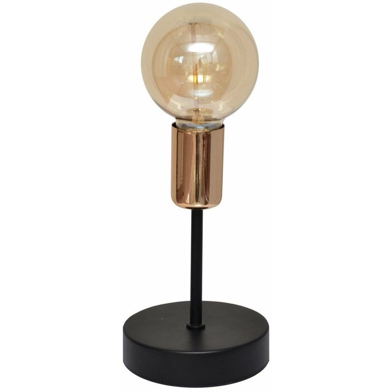 Helam Tube Table Lamp Black 12cm