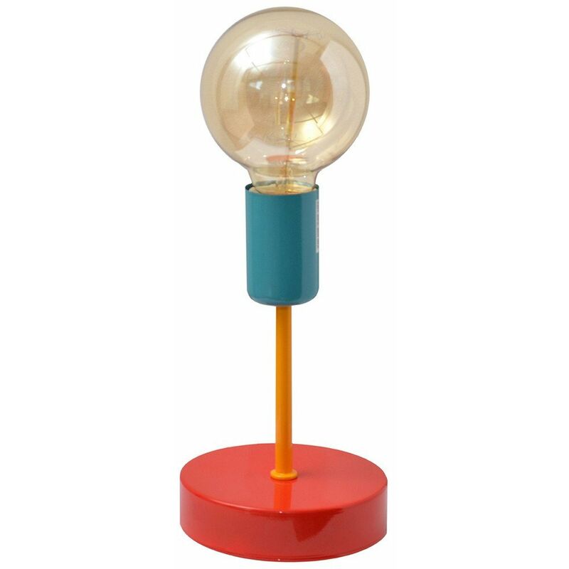 Helam Tube Table Lamp Red, Orange, Turquoise 12cm