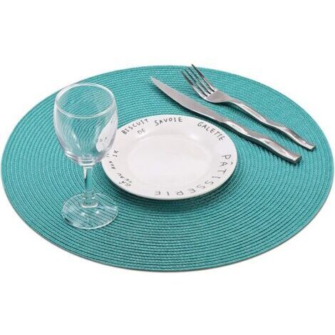 Helena Lot de 6 sets de table lavables - 38 cm - Diamètre : 38 cm