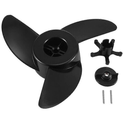 Hélice pour moteur hors-bord électrique ET44L ET54L D65L, accessoires de montage pour moteurs de pêche à la traîne, 3 pales noires