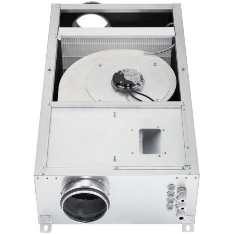 Helios ALB EC 200 EH Außenluft-Box mit E-Heizregister und Luftfilter, 720m3/h, Motor 1-PH 230V, Heizung 3-PH 400V